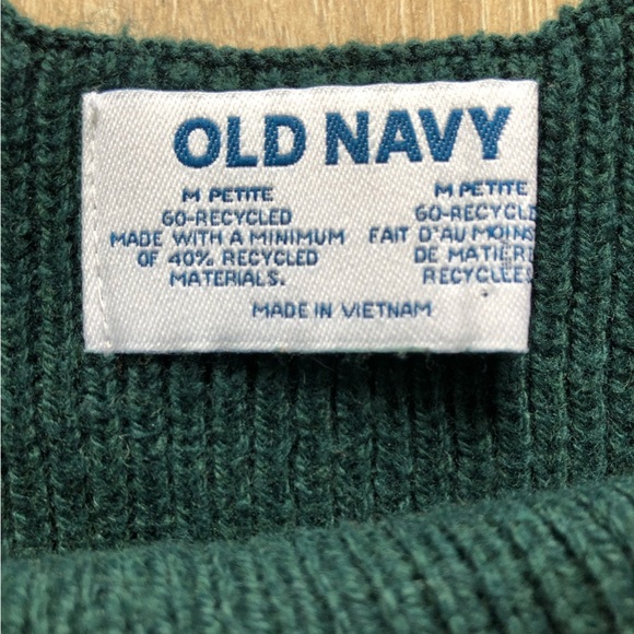 Old Navy Knitted Tank Top in Emerald Green Size Medium Petite - Picture 6 of 7